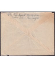F-EX56749 GERMANY BADEN FRANCE OCCUPATION 1947 12pf HEBEL BADEN BADEN COVER.