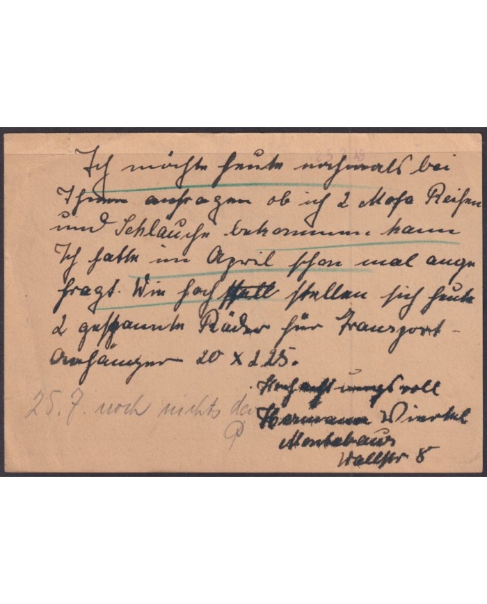 F-EX56567 GERMANY RHINE PALATINATE FRANCE OCCUPATION 1947 12pf MONBERBAUR COVER.