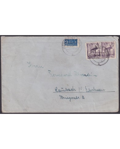 F-EX56569 GERMANY RHINE PALATINATE FRANCE OCCUPATION 1947 4+16pf HINGEN COVER.
