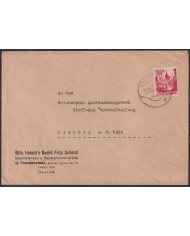 F-EX56586 GERMANY WURTTEMBERG FRANCE OCCUPATION 1948 24pf BUILDING LANDSCAPE COVER.