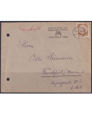 F-EX56652 GERMANY 1933-34 HINDENBURG 1936 3pf LIEPZIG SPECIAL CANCEL COVER.