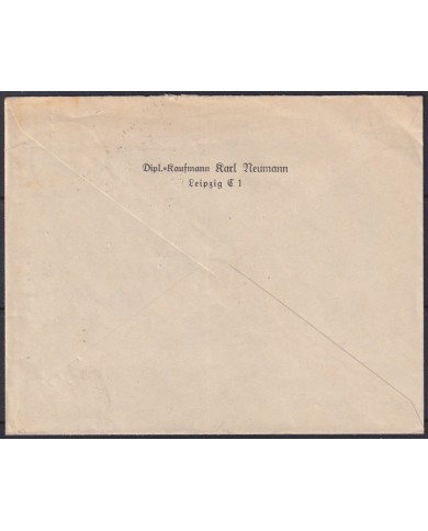 F-EX56674 GERMANY 1933-34 HINDENBURG 1935 8pf LEIPZIG FAIR CANCEL COVER.