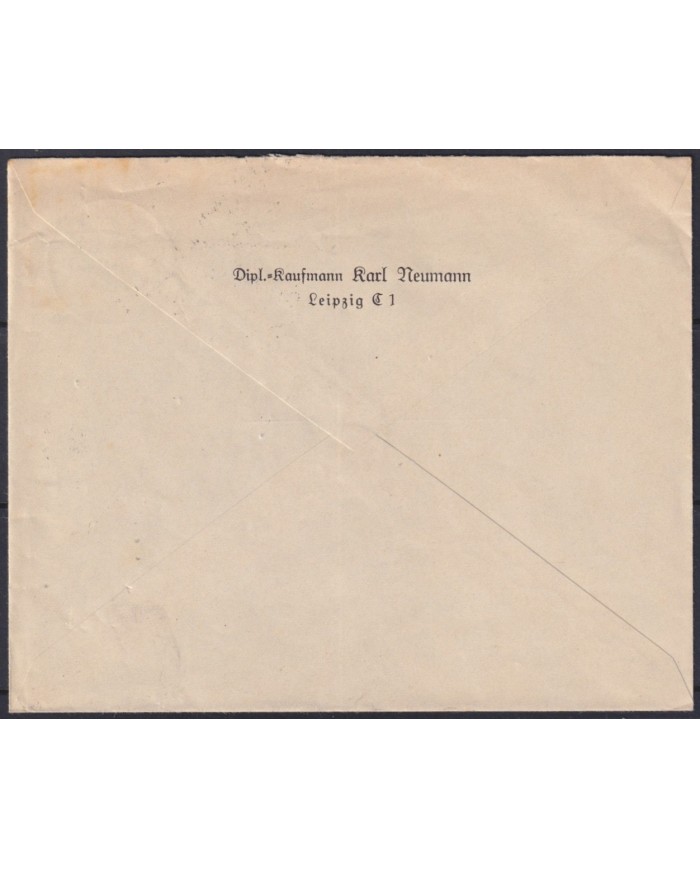 F-EX56674 GERMANY 1933-34 HINDENBURG 1935 8pf LEIPZIG FAIR CANCEL COVER.