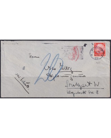 F-EX56678 GERMANY 1933-34 HINDENBURG 1933 5pf MUNICH SPECIAL CANCEL COVER.