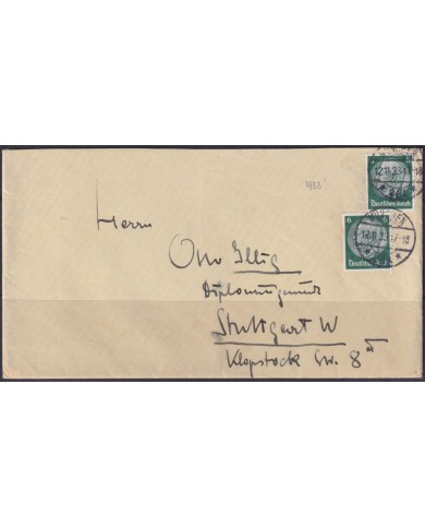 F-EX56682 GERMANY 1933-34 HINDENBURG 1933 6pf MUNICH CANCEL COVER.