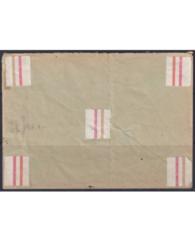 F-EX56683 GERMANY 1933-34 HINDENBURG 1934 1+5pf BOOKLED LOHFELDEN CANCEL COVER.
