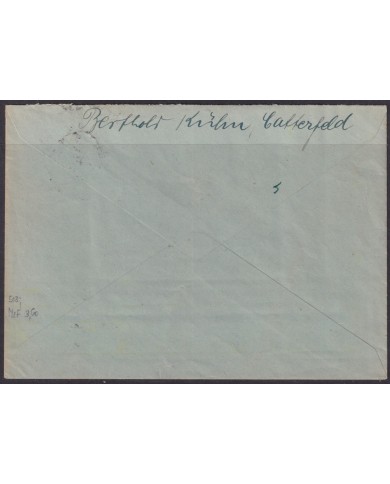 F-EX56691 GERMANY 1933-34 HINDENBURG 1935 3pf CATTERFELD CANCEL COVER.