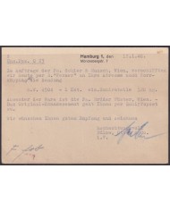 F-EX56706 GERMANY 1933-34 HINDENBURG 1940 15pf HAMBURG SWORD KRIEGS WHW CANCEL COVER.