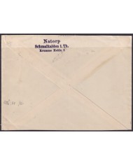 F-EX56708 GERMANY 1933-34 HINDENBURG 1934 25pf SCHMALKALDEN CANCEL TO HOLLAND.