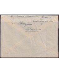 F-EX56709 GERMANY 1933-34 HINDENBURG 1934 25pf LANDSBERG CANCEL TO DANMARK.