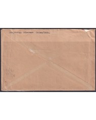 F-EX56712  GERMANY 1933-34 HINDENBURG 1934 12+20pf GEISA REFUND COVER SPECIAL CANCEL.