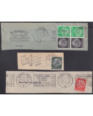 F-EX56727 GERMANY 1933-34 HINDENBURG SPECIAL CANCEL STAMPS LOT 1935-37.