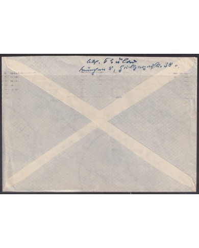F-EX56730 GERMANY 1933-34 HINDENBURG 1940 6pf SPECIAL CANCEL COVER.