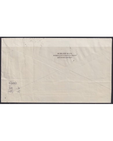 F-EX56731 GERMANY 1933-34 HINDENBURG 1936 15pf DUSSELDORF SPECIAL CANCEL COVER