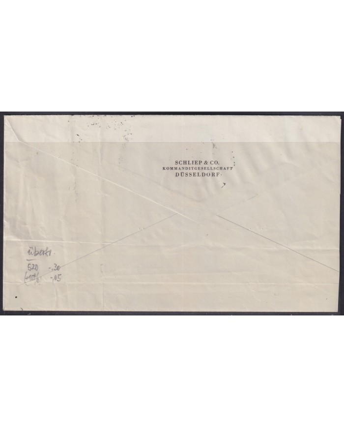 F-EX56731 GERMANY 1933-34 HINDENBURG 1936 15pf DUSSELDORF SPECIAL CANCEL COVER