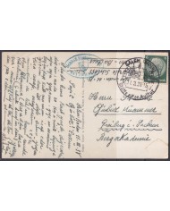F-EX56787 GERMANY 1933-34 HINDENBURG 1938 6pf SALEM ARCHITECTURE SPECIAL CANCEL POSTCARD.