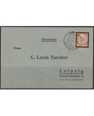 F-EX56650 GERMANY 1934 DEATH OF HINDENBURG 1934 3pf LEIPZIG CANCEL COVER.