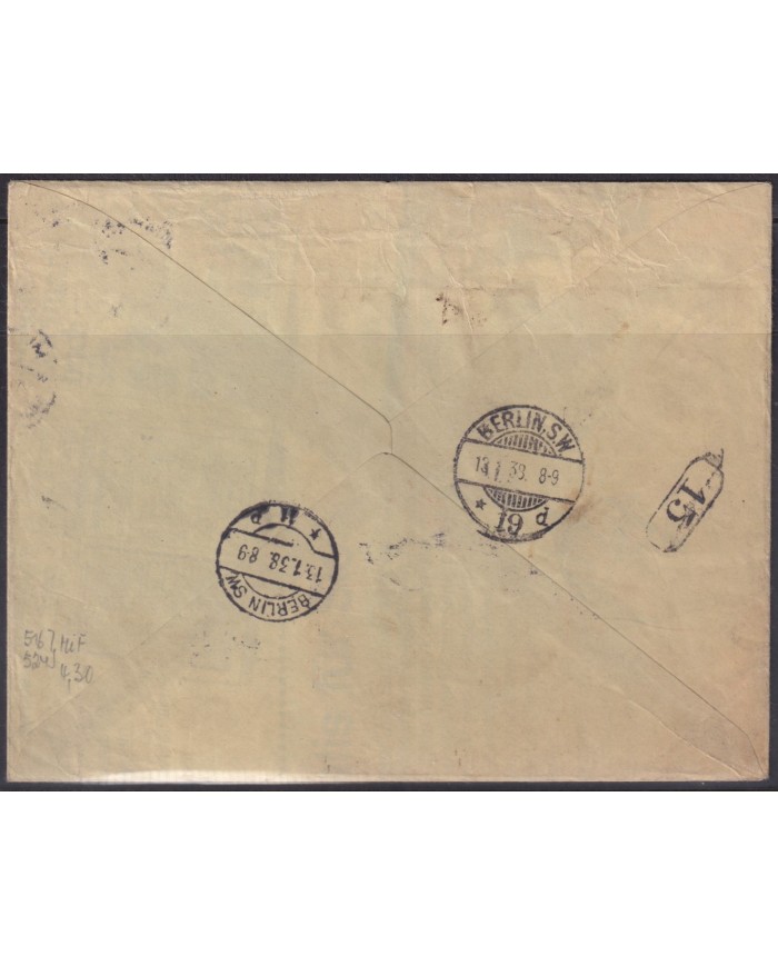 F-EX56715 GERMANY 1933-34 HINDENBURG 1938 6+40pf MUNICH EXPRESS COVER.