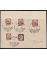 F-EX56729 LUXEMBURG GERMANY OCCUPATION 1933-34 HINDENBURG 3pf COVER BRIDGE.
