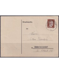 F-EX56647 GERMANY 1941-43 HITLER DEFINITIVE 1944 3pf OBERLEUTENSDORF SPECIAL CARD.