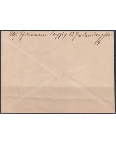 F-EX56680 GERMANY 1941-43 HITLER DEFINITIVE 1942 4pf LEIPZIG FAIR SPECIAL AVION CANCEL COVER.
