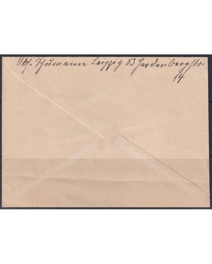 F-EX56680 GERMANY 1941-43 HITLER DEFINITIVE 1942 4pf LEIPZIG FAIR SPECIAL AVION CANCEL COVER.
