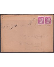 F-EX56750 GERMANY 1941-43 HITLER DEFINITIVE 1944 6pf TENBURG COVER.