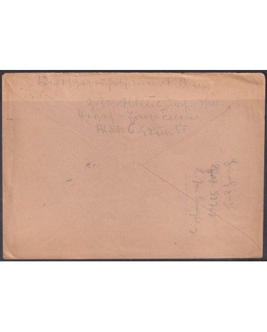 F-EX56750 GERMANY 1941-43 HITLER DEFINITIVE 1944 6pf TENBURG COVER.