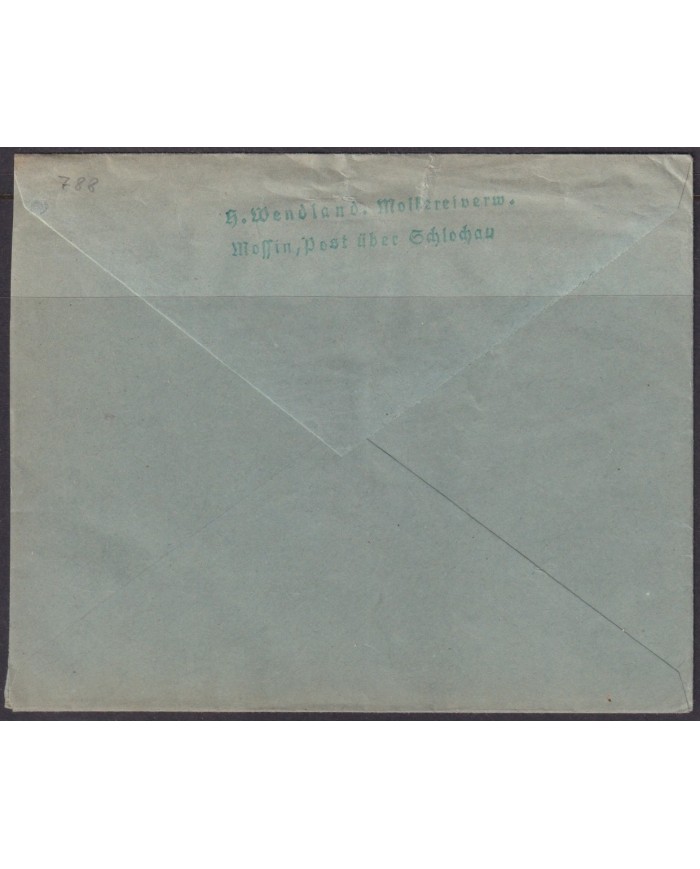 F-EX56702 GERMANY 1941-43 HITLER DEFINITIVE 1942 12pf SCHLOCHAU COVER.