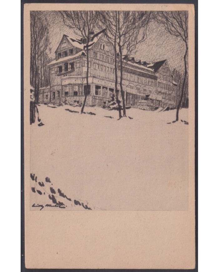 F-EX56741 GERMANY 1935 POSTCARD SPECIAL CANCEL WIESBADEN.