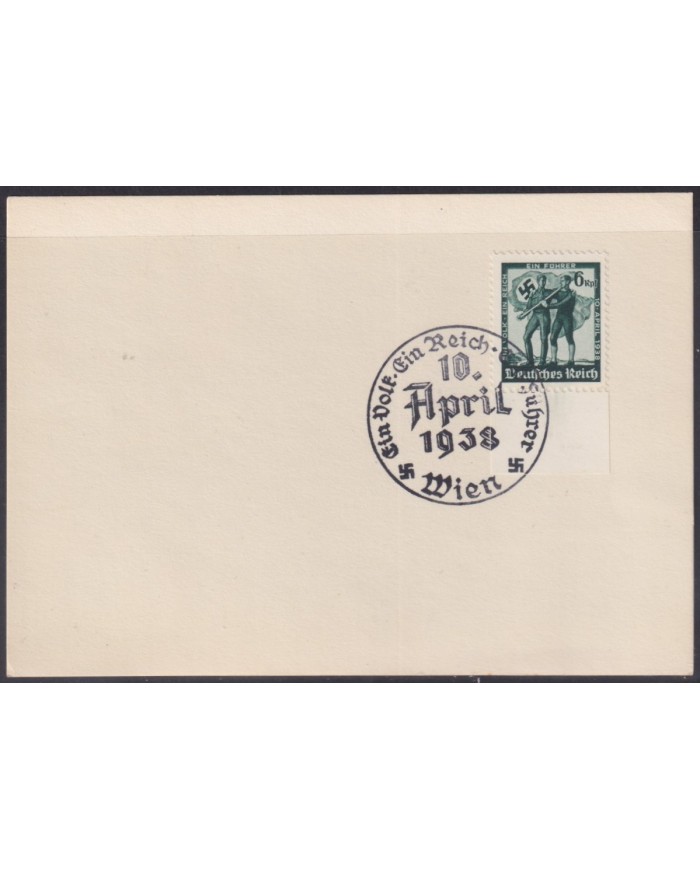 F-EX56732 AUSTRIA GERMANY OCUPATION 1938 FUHRER BIRTHDAY SPECIAL CANCEL CARD.