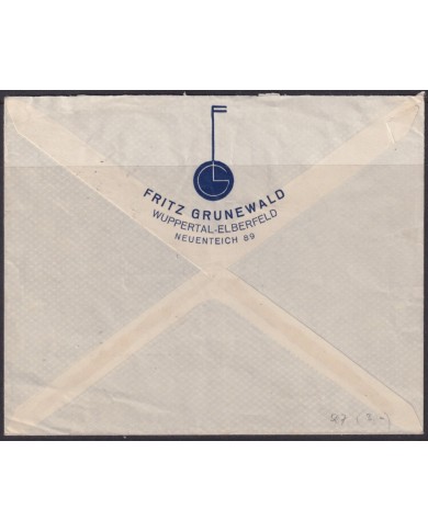 F-EX56689 GERMANY 1935 12pf RETORN OF SARRE SAAR COVER.