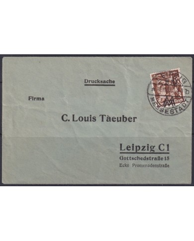 F-EX56656 GERMANY 1935 3pf 12º ANNIV MUNICH PUSH MEETING LEIGZIG FAIR CANCEL 1937.