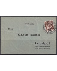 F-EX56656 GERMANY 1935 3pf 12º ANNIV MUNICH PUSH MEETING LEIGZIG FAIR CANCEL 1937.