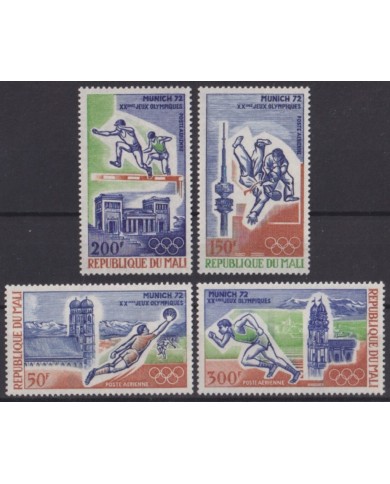 F-EX56285 MALI MH 1972 MUNICH OLYMPIC GAMES ATHLETISM JUDO WINNER OVERPRINT.