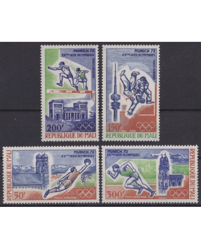 F-EX56285 MALI MH 1972 MUNICH OLYMPIC GAMES ATHLETISM JUDO WINNER OVERPRINT.