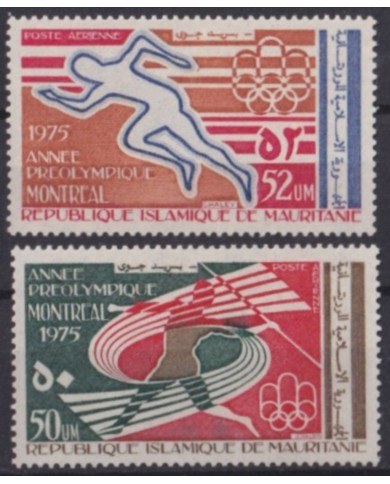 F-EX56280 MAURITANIE MLH 1975 MONTREAL OLYMPIC GAMES JAVELIN ATHLETISM.