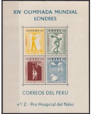 F-EX55789 PERU MNH 1956 OLYMPIC OVERPRINT SHEET MELBOURNE BASKETBALL SHUTTING.