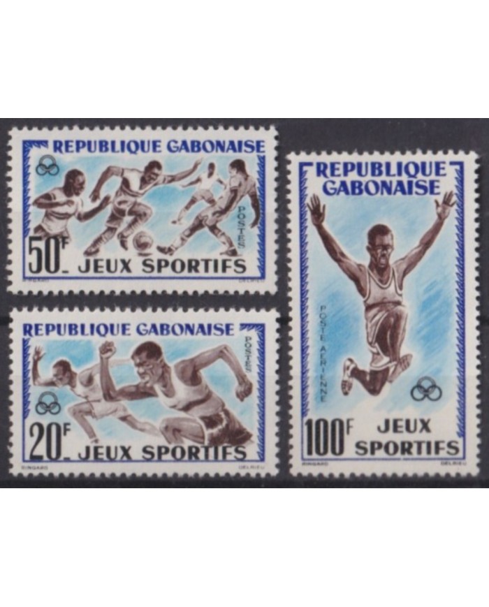 F-EX56159 GABON MH 1962 ABIJAN AFRICAN GAMES ATHLETISM.