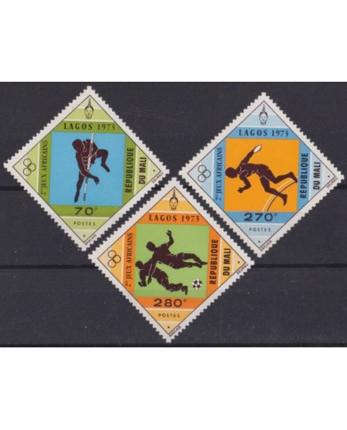 F-EX56281 MALI MNH 1973 AFRICAN GAMES LAGOS SOCCER FOOTBALL ATHLETISM.