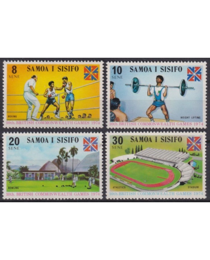 F-EX56246 SAMOA I SISIFO MNH 1974 10th COMMONWEALTH GAMES BOXING STADIUM.
