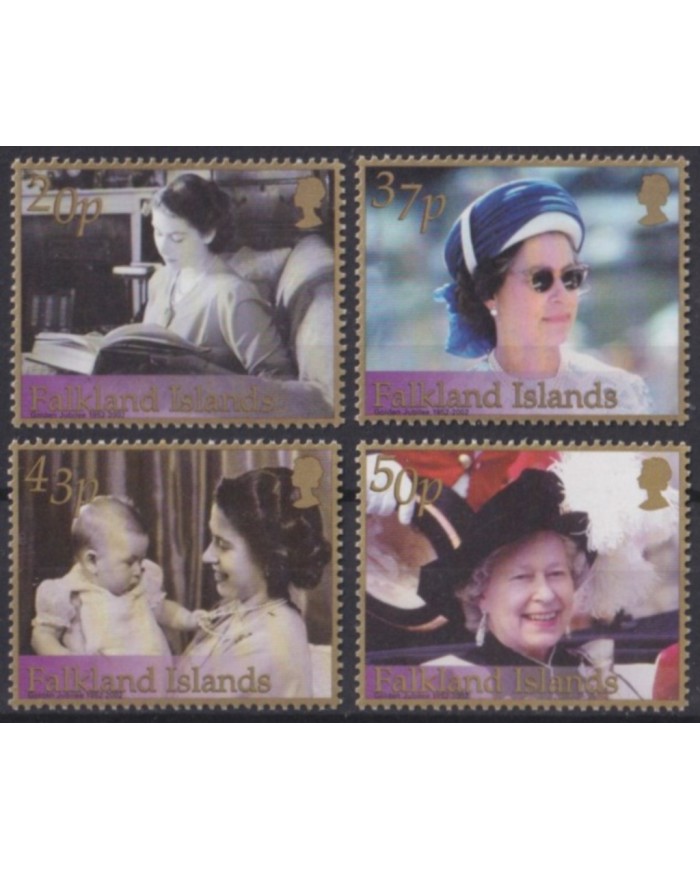 F-EX56382 FALKLAND IS MNH 2002 ROYAL FAMILY QUEEN ELIZABETH II GOLDEN JUBILEE.