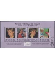 F-EX56375 FALKLAND IS MNH 1997 ROYAL FAMILY DEATH PRINCE DIANA SPENCER.
