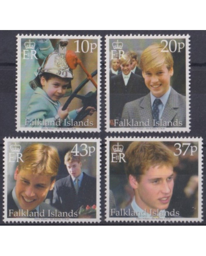 F-EX56377 FALKLAND IS MNH 2000 ROYAL FAMILY 18th BIRTHDAY PRINCE WILLIAMS.
