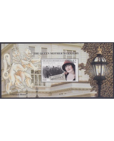F-EX56374 FIJI IS MNH 1999 ROYAL FAMILY QUEEN MOTHER CENTENARY SHEET.