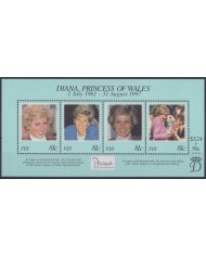 F-EX56373 FIJI IS MNH 1997 ROYAL FAMILY DEATH PRINCE DIANA SPENCER.