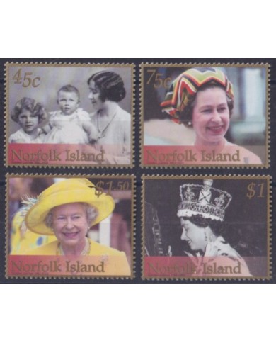 F-EX56384 NORFOLK IS MNH 2002 ROYAL FAMILY QUEEN ELIZABETH II GOLDEN JUBILEE.
