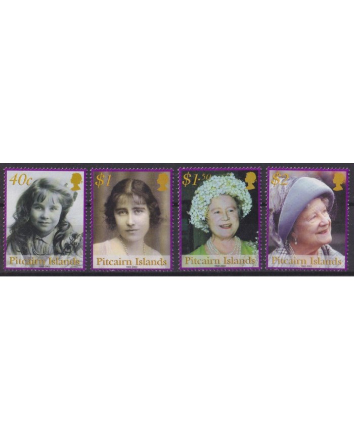 F-EX56351 PITCAIRN IS MNH 2002 ROYAL FAMILY QUEEN MOTHER BIRTHDAY.