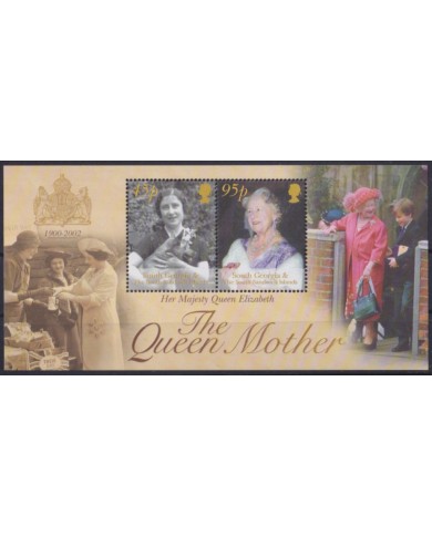 F-EX56376 SOUTH GEORGIA FALKLAND IS MNH 2000 ROYAL FAMILY QUEEN MOTHER BIRTHDAY.