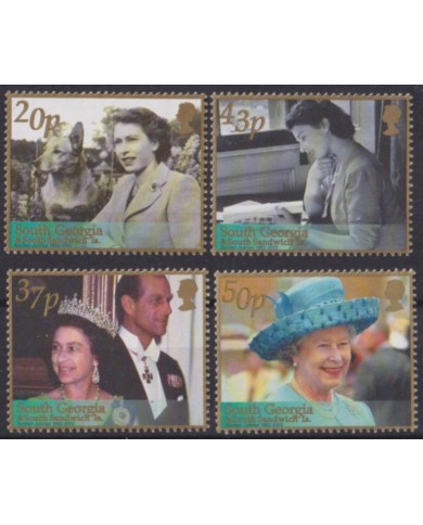 F-EX56355 SOUTH GEORGIA FALKLAND IS MNH 2002 ROYAL FAMILY QUEEN MOTHER BIRTHDAY.